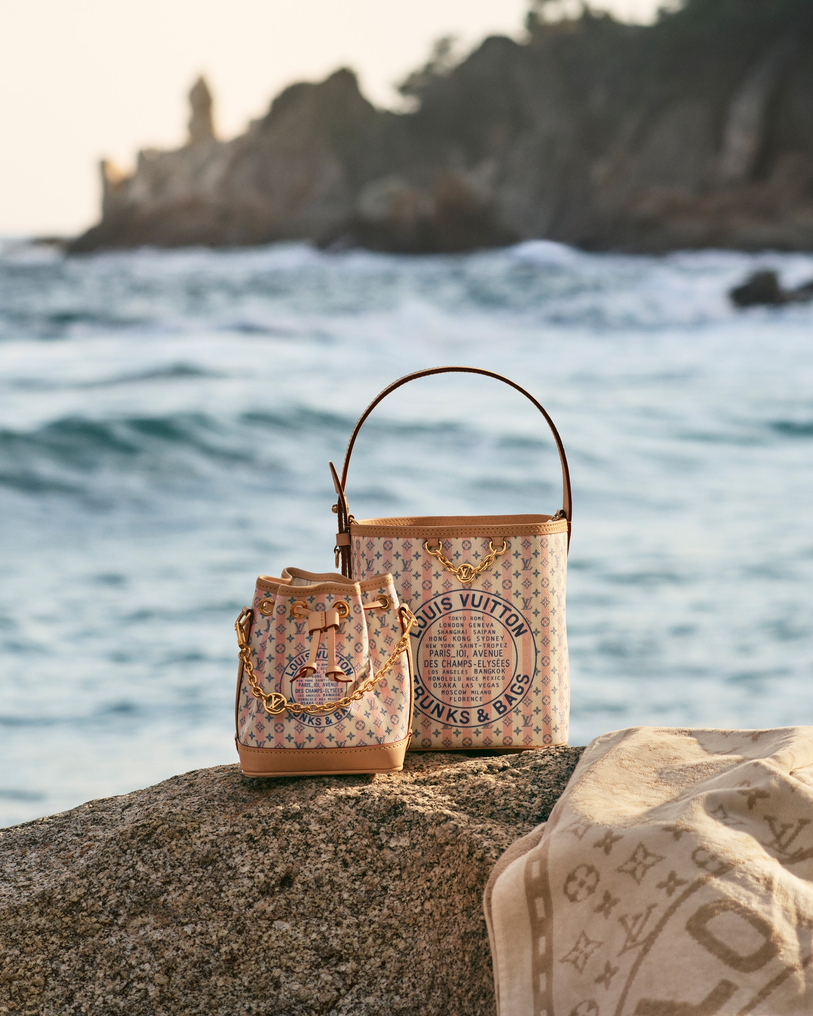 Designer bags by the sea