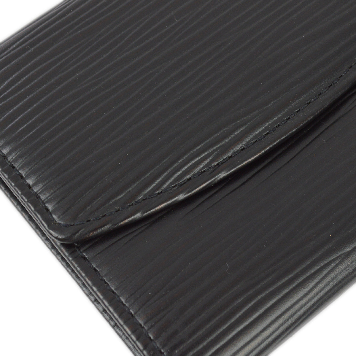 Louis Vuitton Black Epi Porte Monnaie Simple Coin Purse Wallet