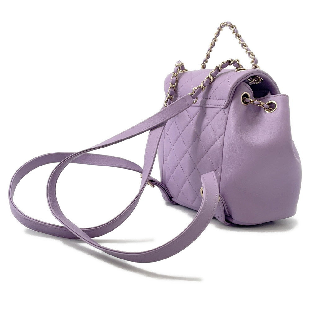 CHANEL Matelasse Small Rucksack Lavendel Lila AS2908 Kalbsleder