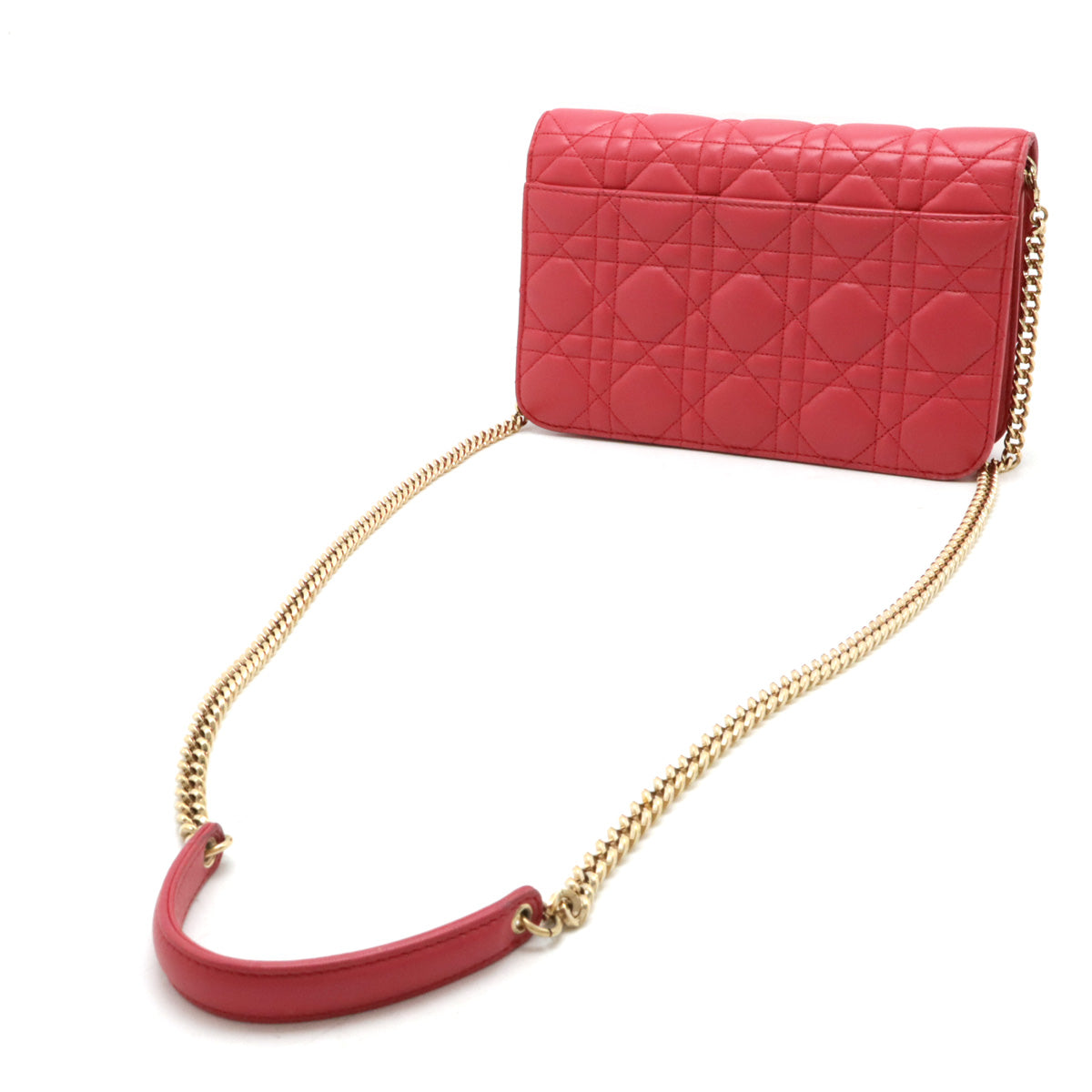 Dior Leather Cannage New Lock Chain Wallet Clutch - Product Image 2