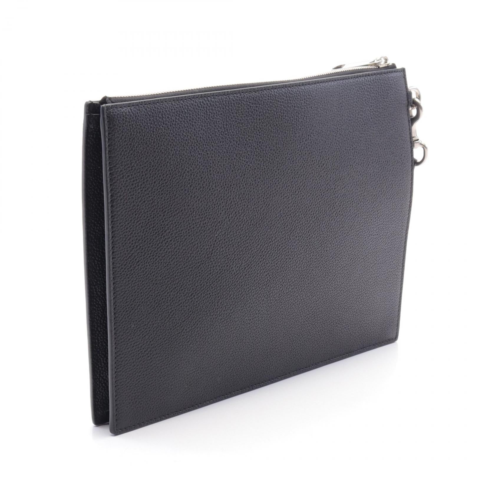 Gucci GG Supreme Leather PVC Clutch Bag Black - Product Image 2