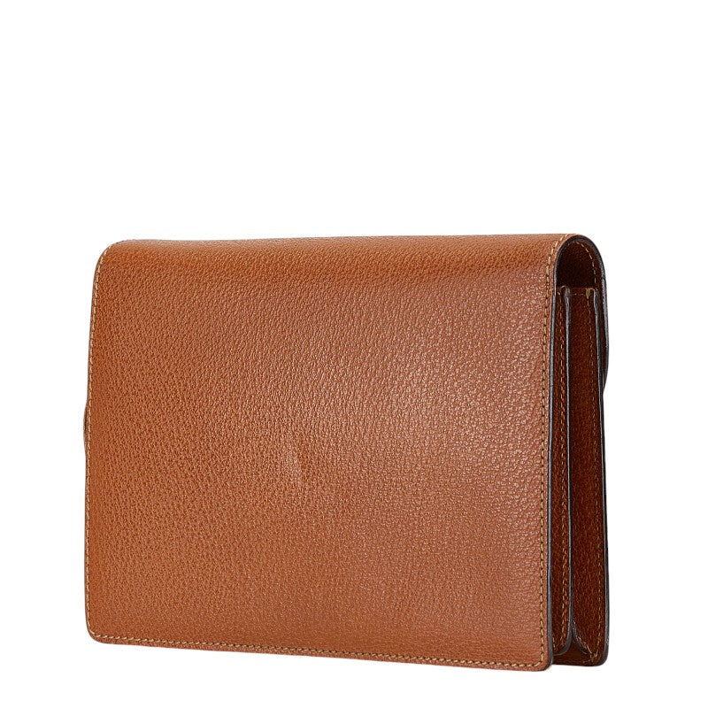Gucci Leather Clutch Bag Brown - Product Image 2