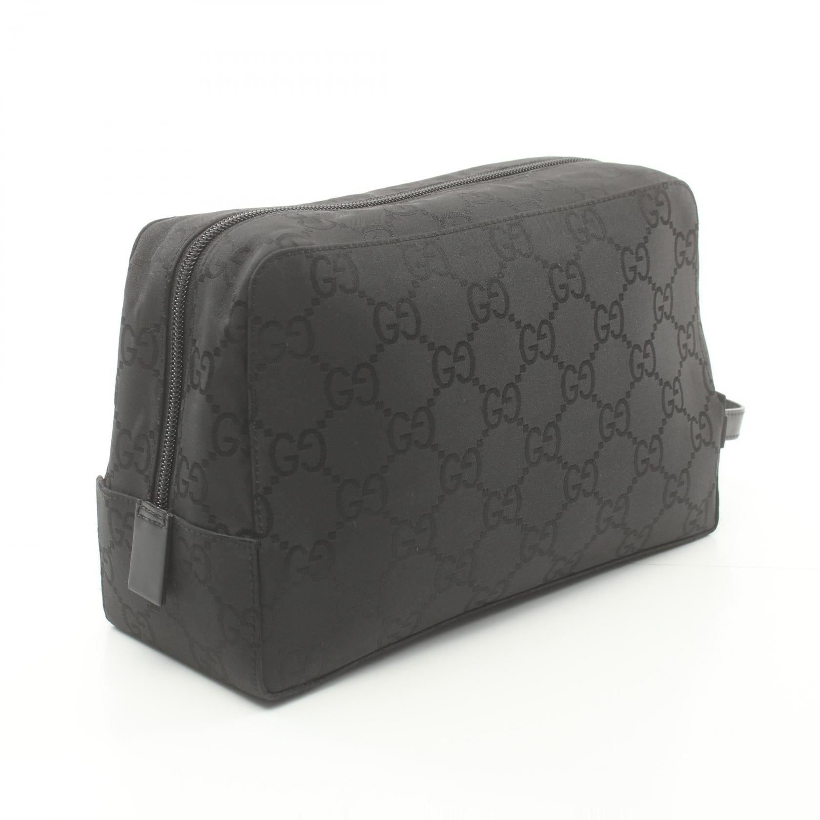 Pochette Gucci in Nylon e Pelle Nera