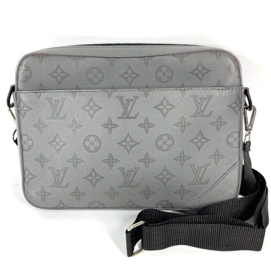 Louis Vuitton Gray Monogram Shadow Clutch Bag Shoulder Bag ( ) | Studio Nafay
