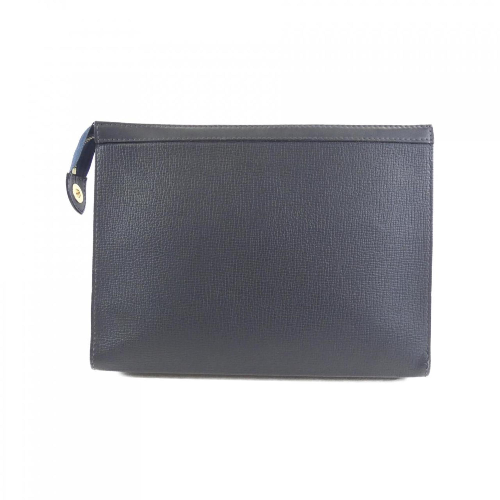 Louis Vuitton Blue Denim Leather Clutch Bag Handbag Pochette ( ) - Product Image 2