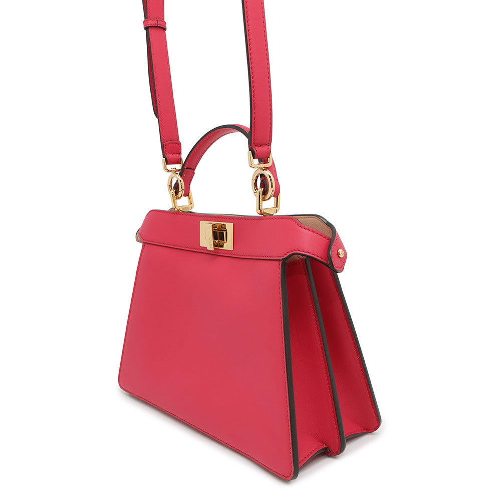 FENDI Peekaboo I see you Rosa 8BN327 Pelle Taglia Small