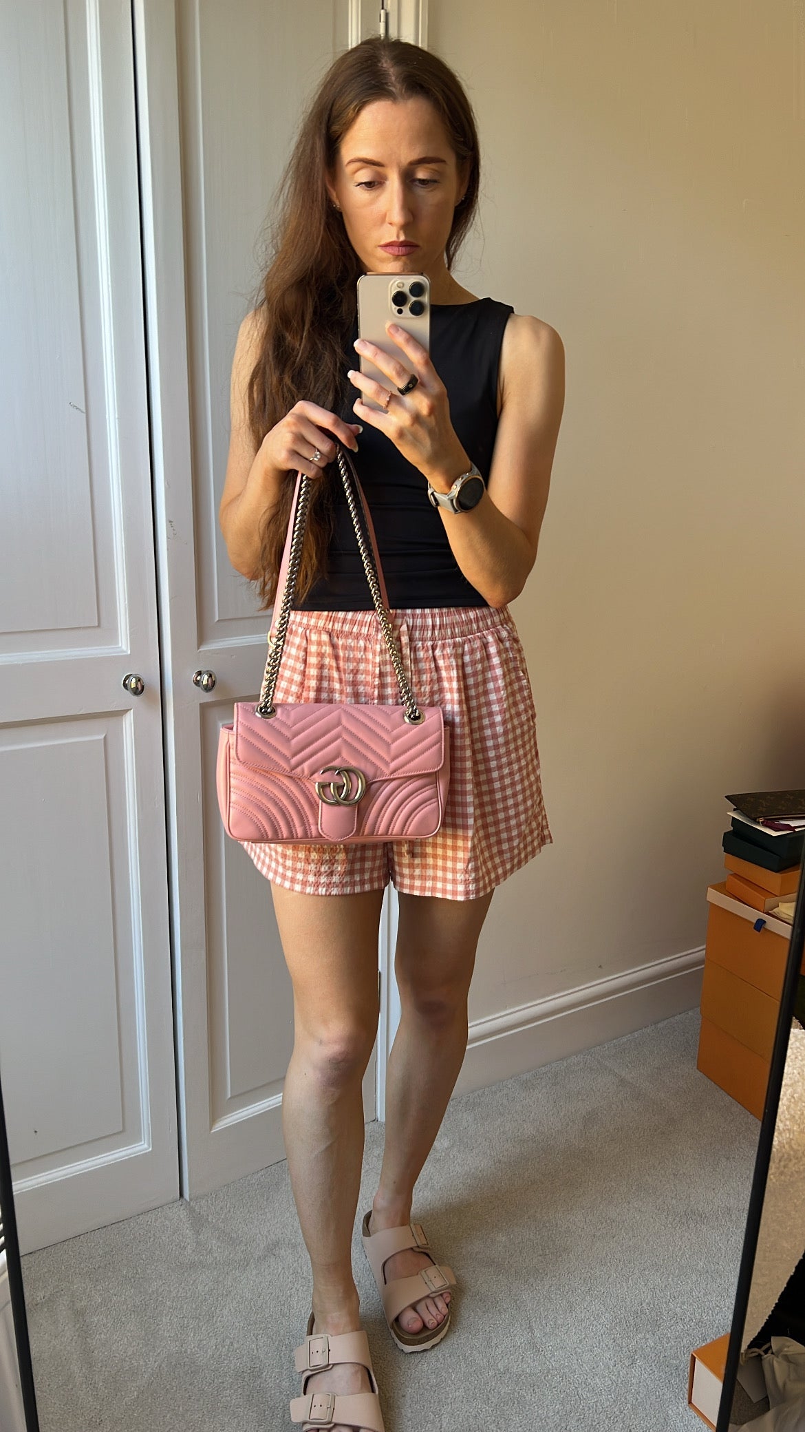 Gucci GG Pale Pink Marmont Kleine Umhängetasche (UVP £ )