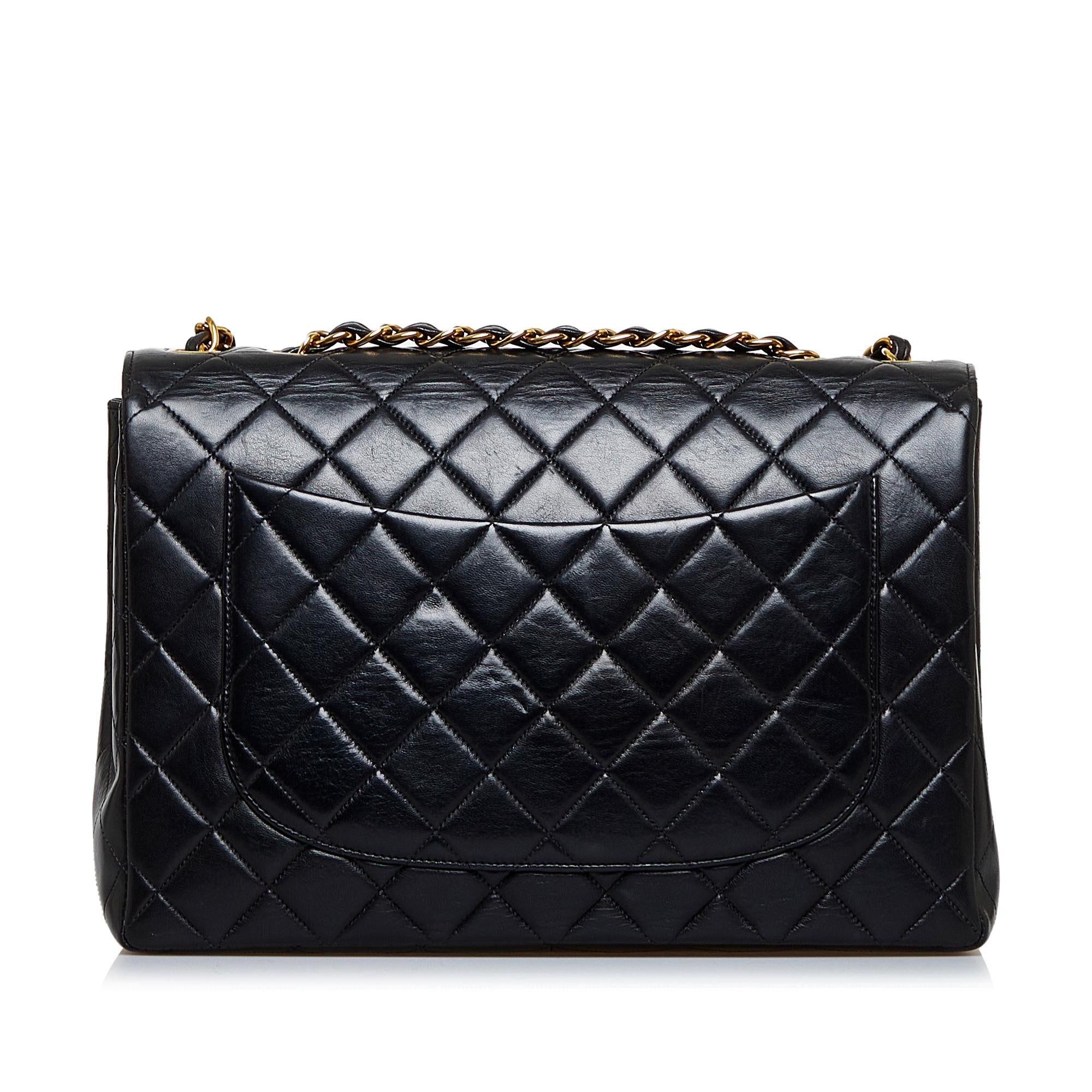 Chanel Jumbo Classic Lambskin Maxi Single Flap