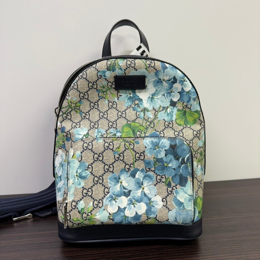 Gucci Floral Backpack - A Rank, Blue/Green, Canvas | Studio Nafay