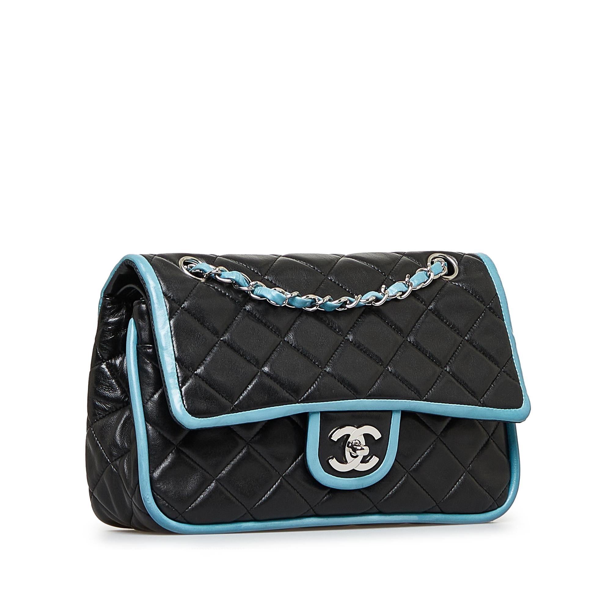 Chanel Medium Classic Lambskin Bicolor Double Flap