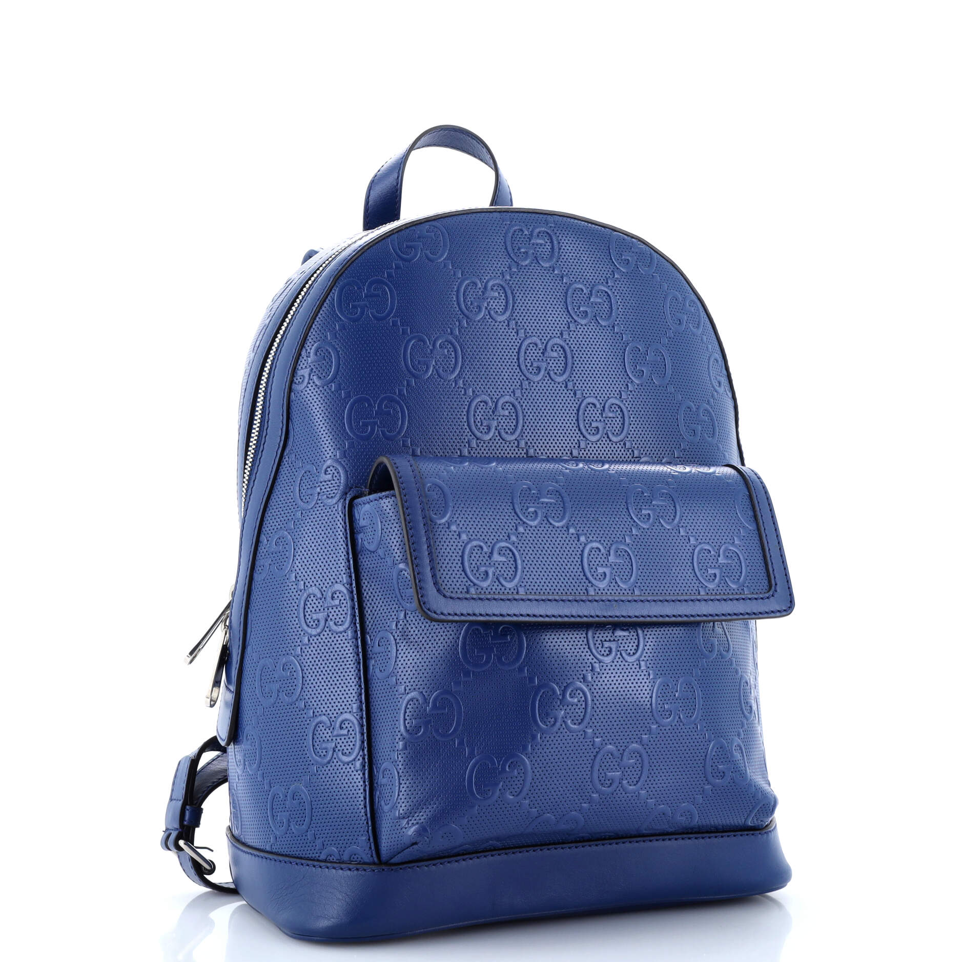 Pocket Backpack GG Embossed Perforated Leather Large