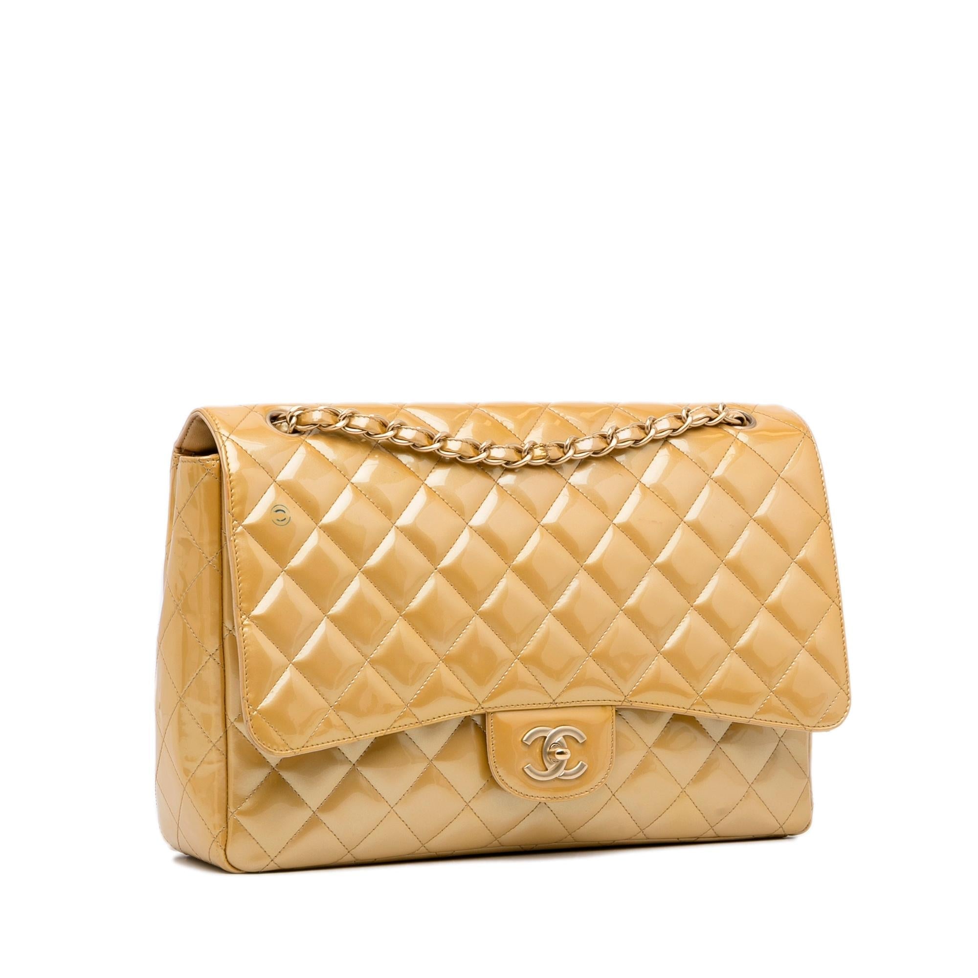 Chanel Maxi Classic Patent Single Flap