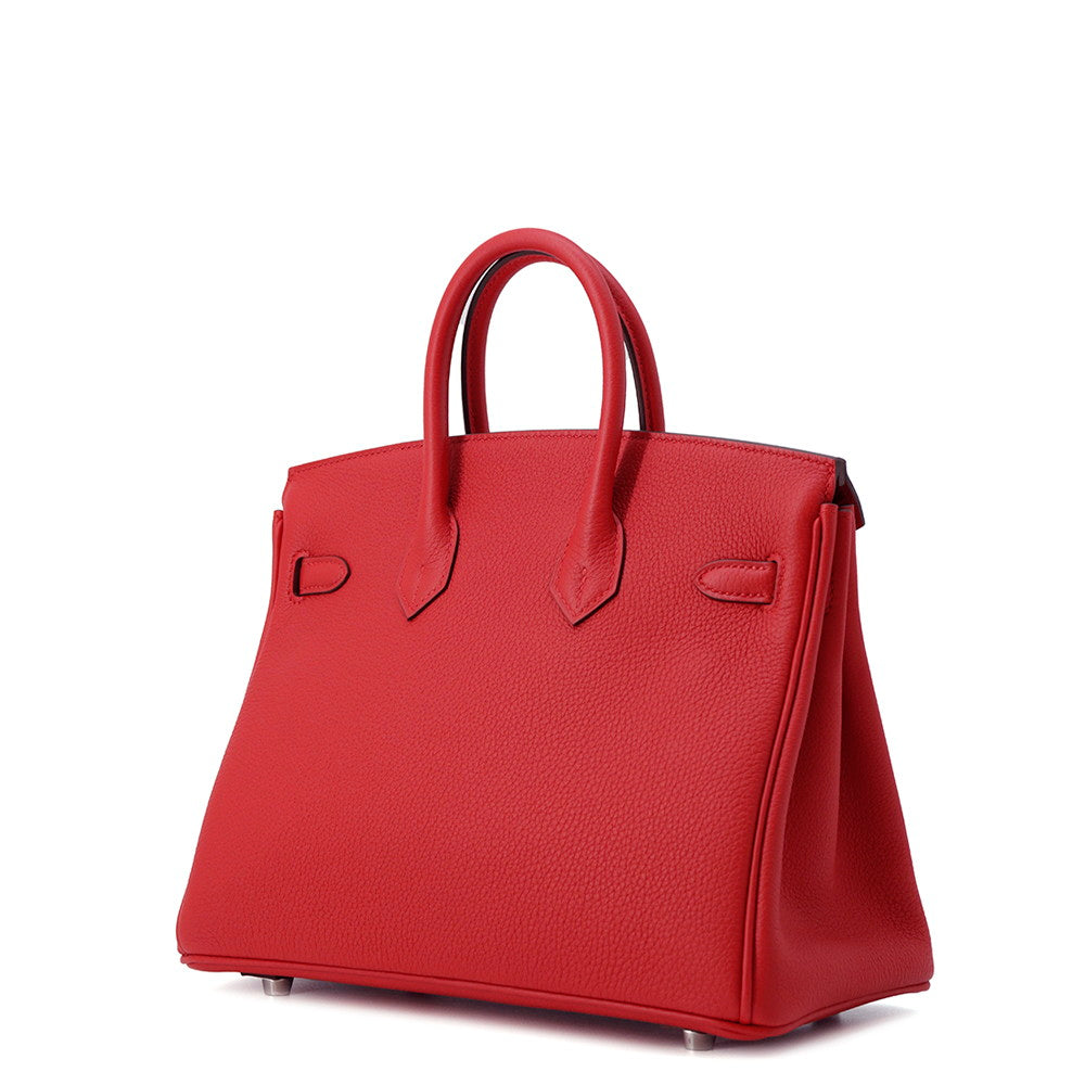 HERMES Birkin Rouge Ladue Togo Cuero Size 25