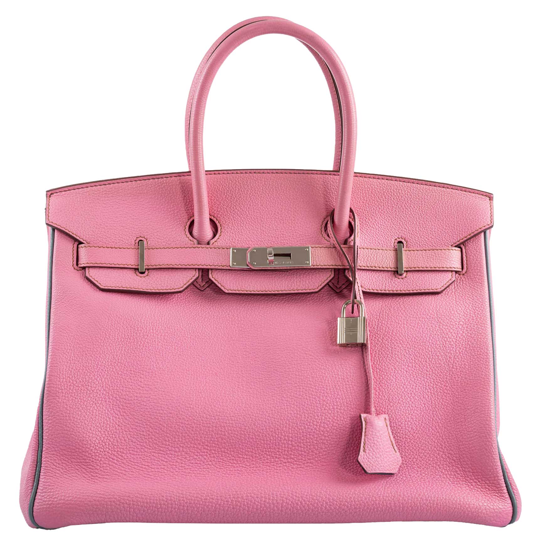 Hermes Birkin 35 HSS 5P Bubblegum Pink & Celeste Togo Palladium Hardware -, Square O