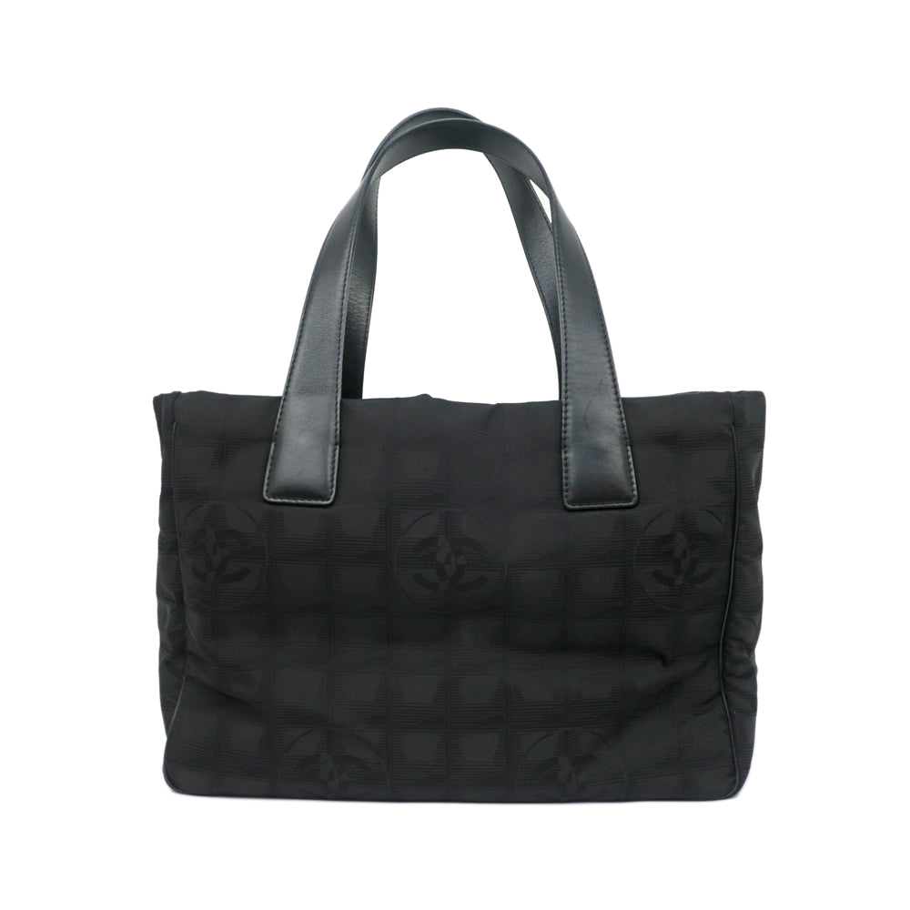 CHANEL CHANEL NEW LABEL TORTOT PM G Black Black Handbag Nylon Women