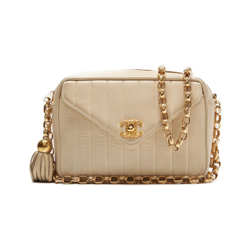 Chanel Chanel Mademoiselle Fringe Vision Chain Shoulder Ivory Shoul…