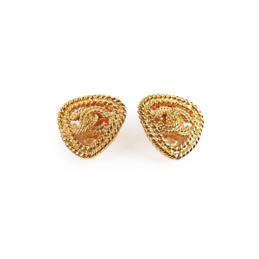 Chanel CC Triangle Clip-on Earrings | Studio Nafay
