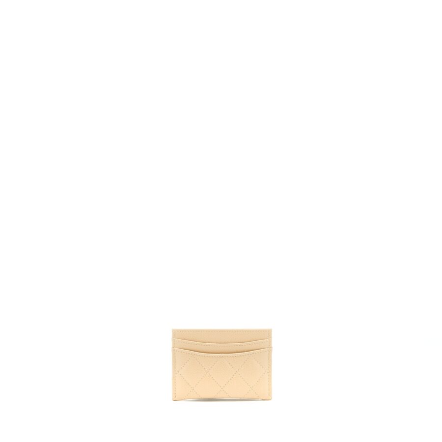 Chanel Card Holder Caviar beige GHW | Studio Nafay