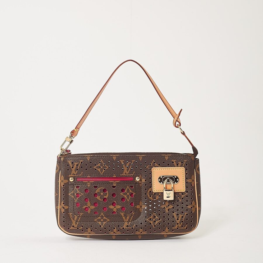 Louis Vuitton Fuchsia Monogram Perforated Pochette Accessories Bag | Studio Nafay
