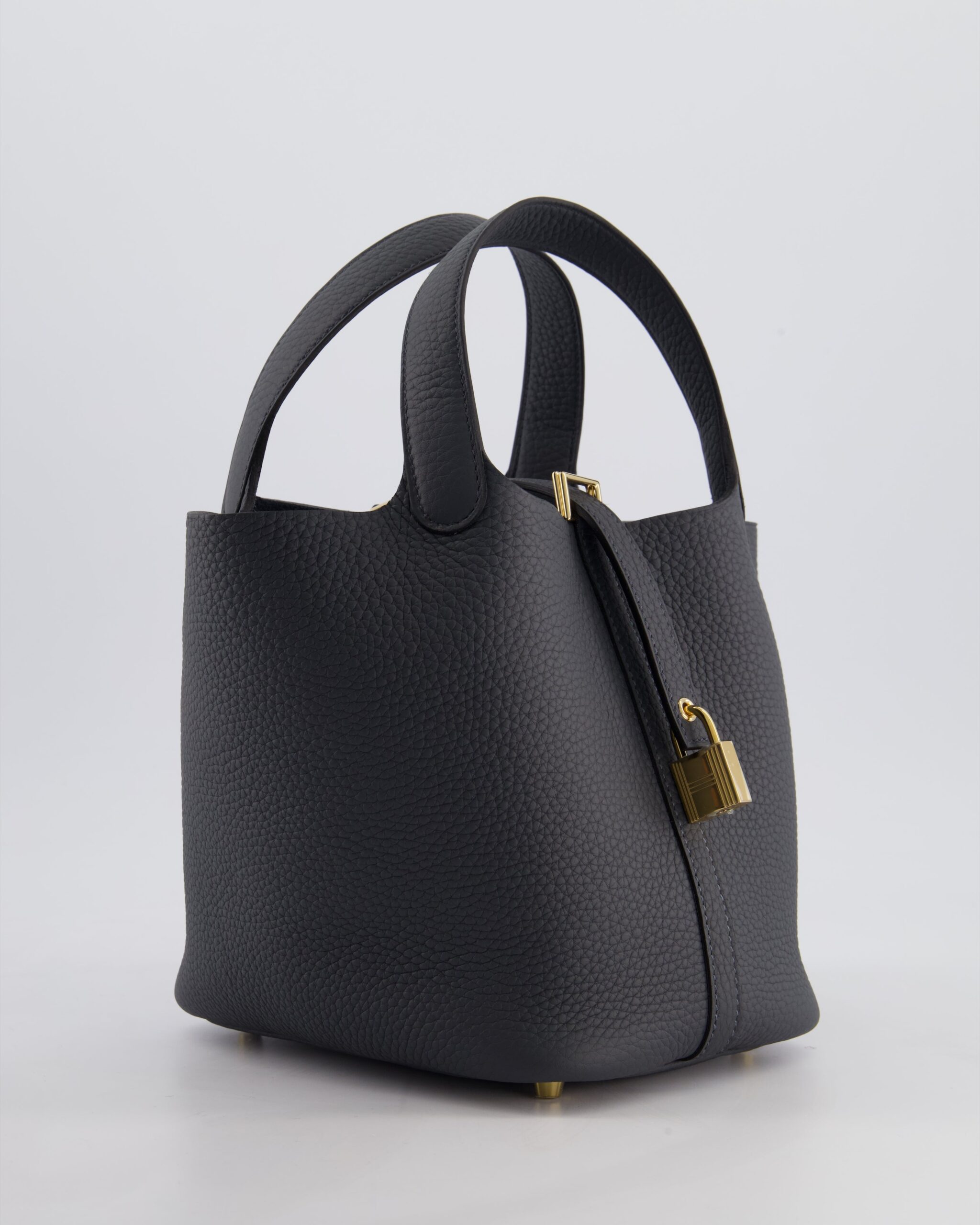 *HOT* Hermes Picotin Chiusura 18 Bag in Gris Misty Clemence Pelle con Permabrass Hardware