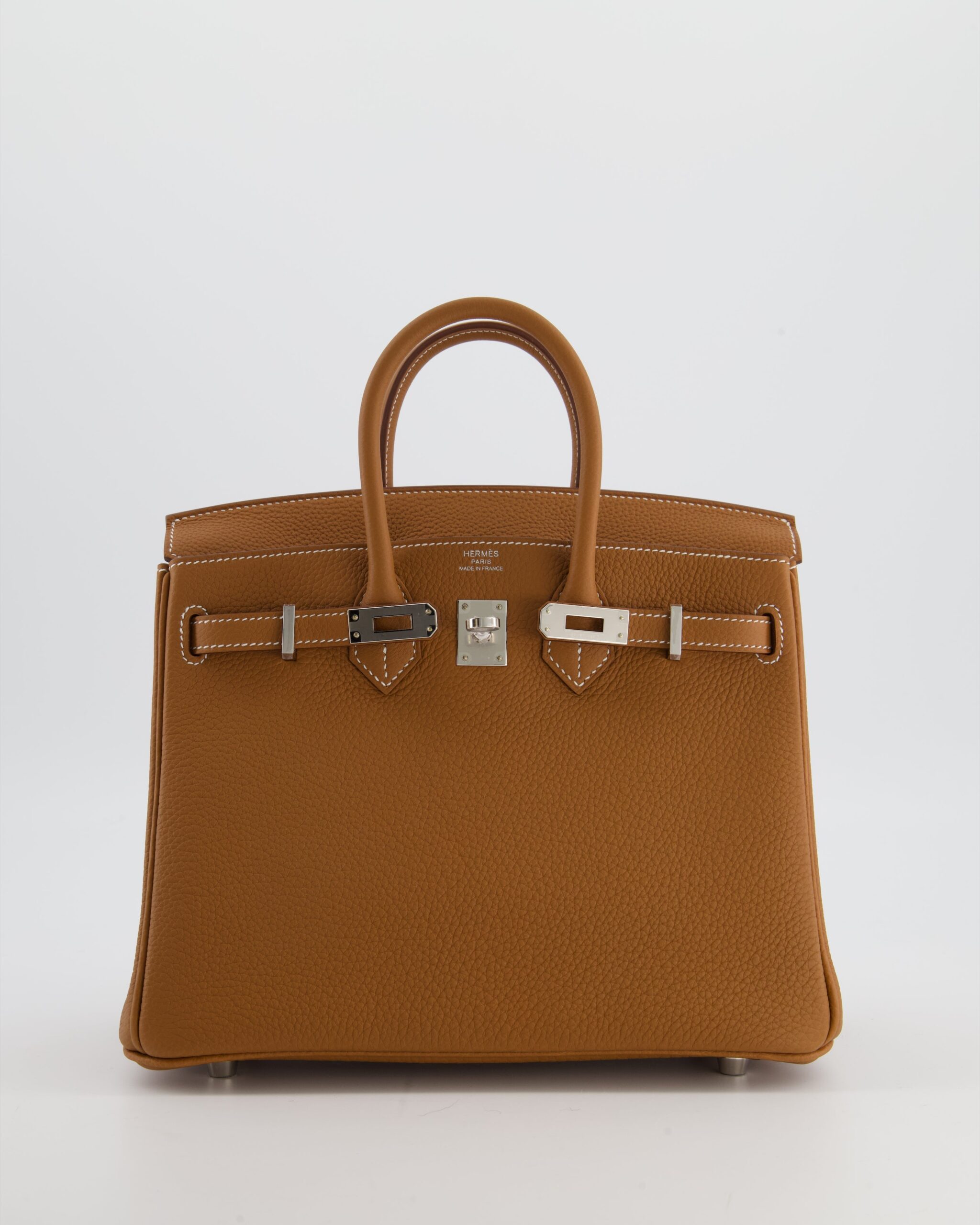 *HOT* Hermes Birkin 25 Retourne Sac en Cuir Togo Gold avec Quincaillerie palladium