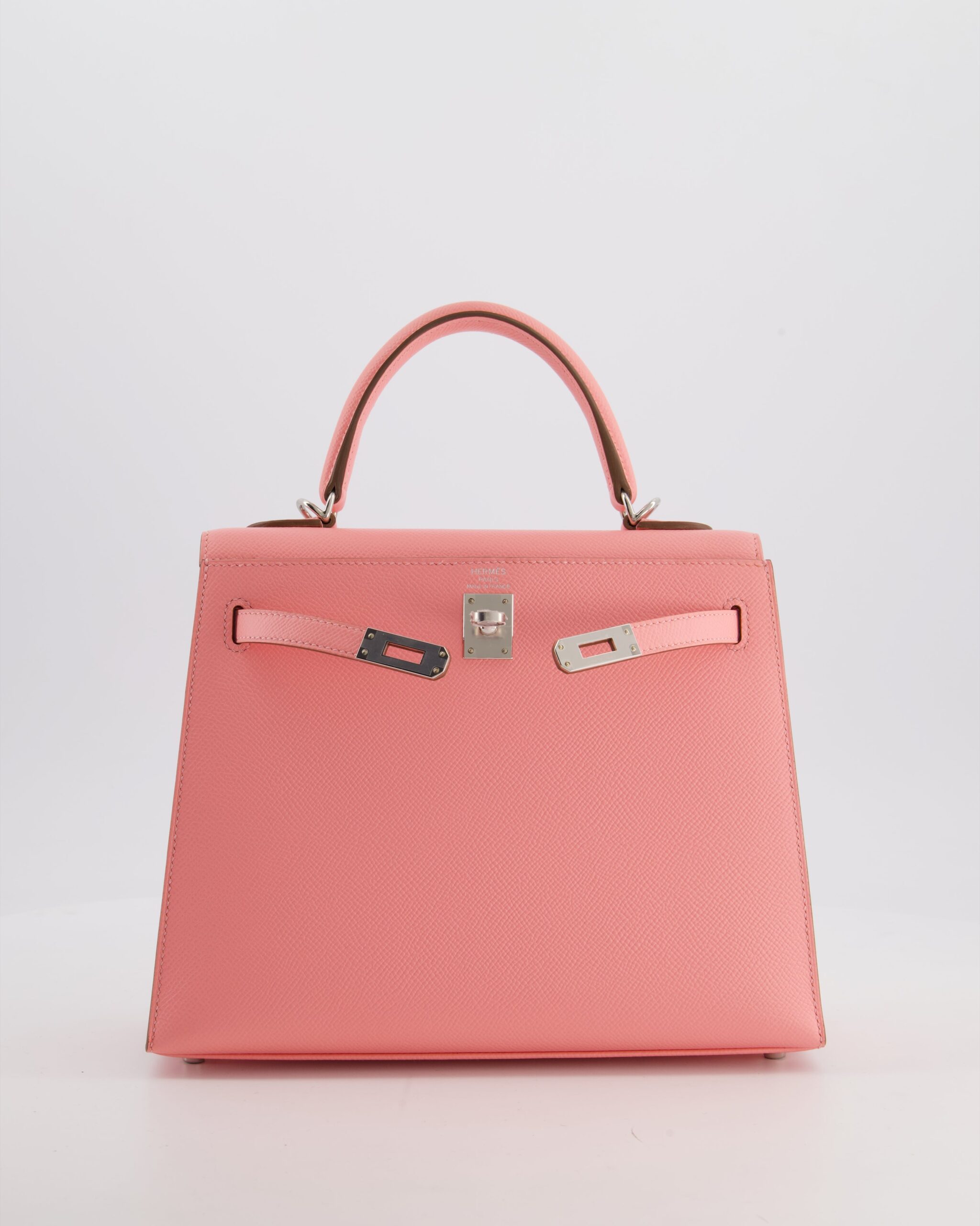 *RARE* Hermes Kelly 25 Sellier Bag in Rose Confetti in Epsom Leather with Palladium Hardware