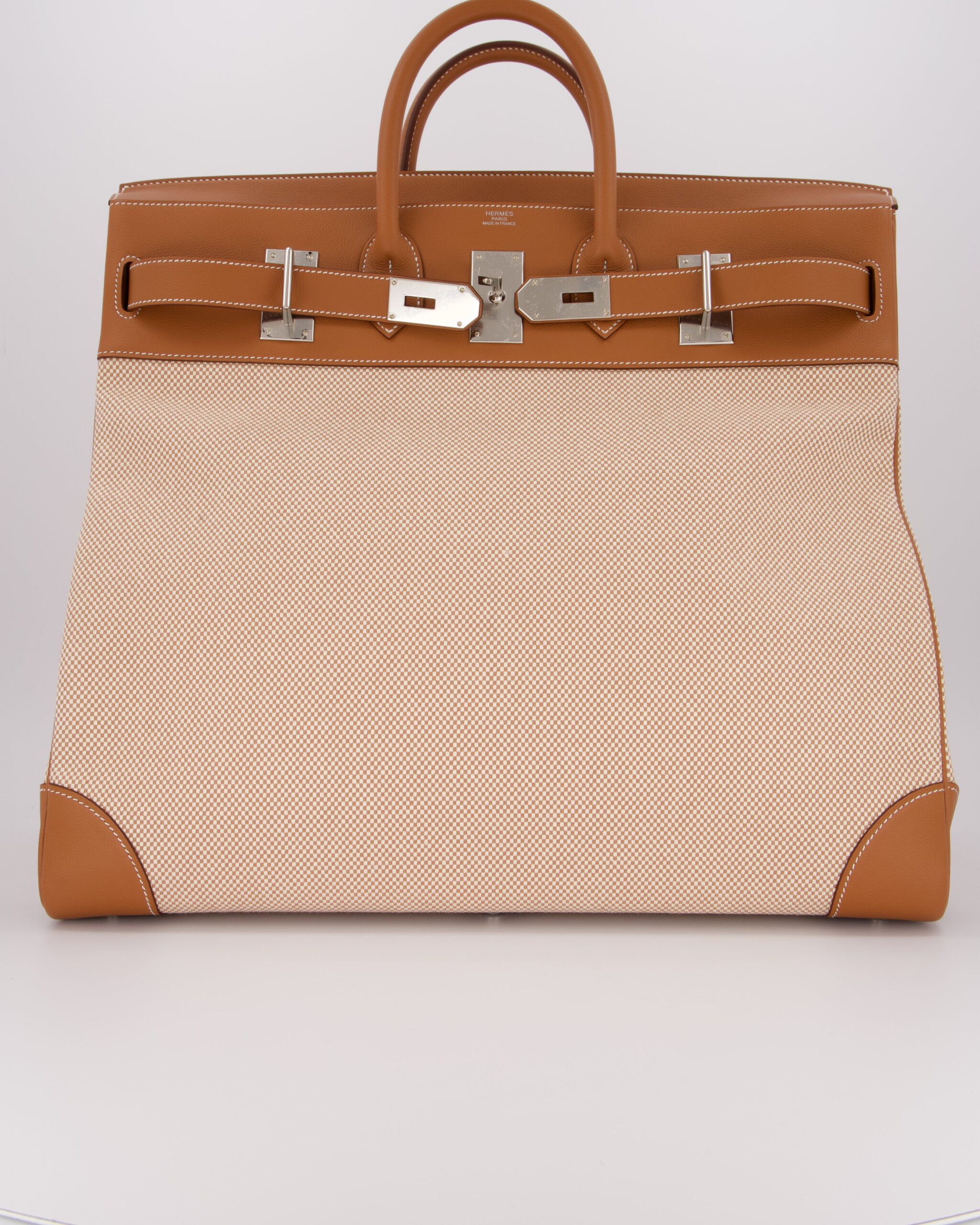 *rare* Hermes Haut À Courroies HAC 50 Bag In Gold Evercolour Leathe…