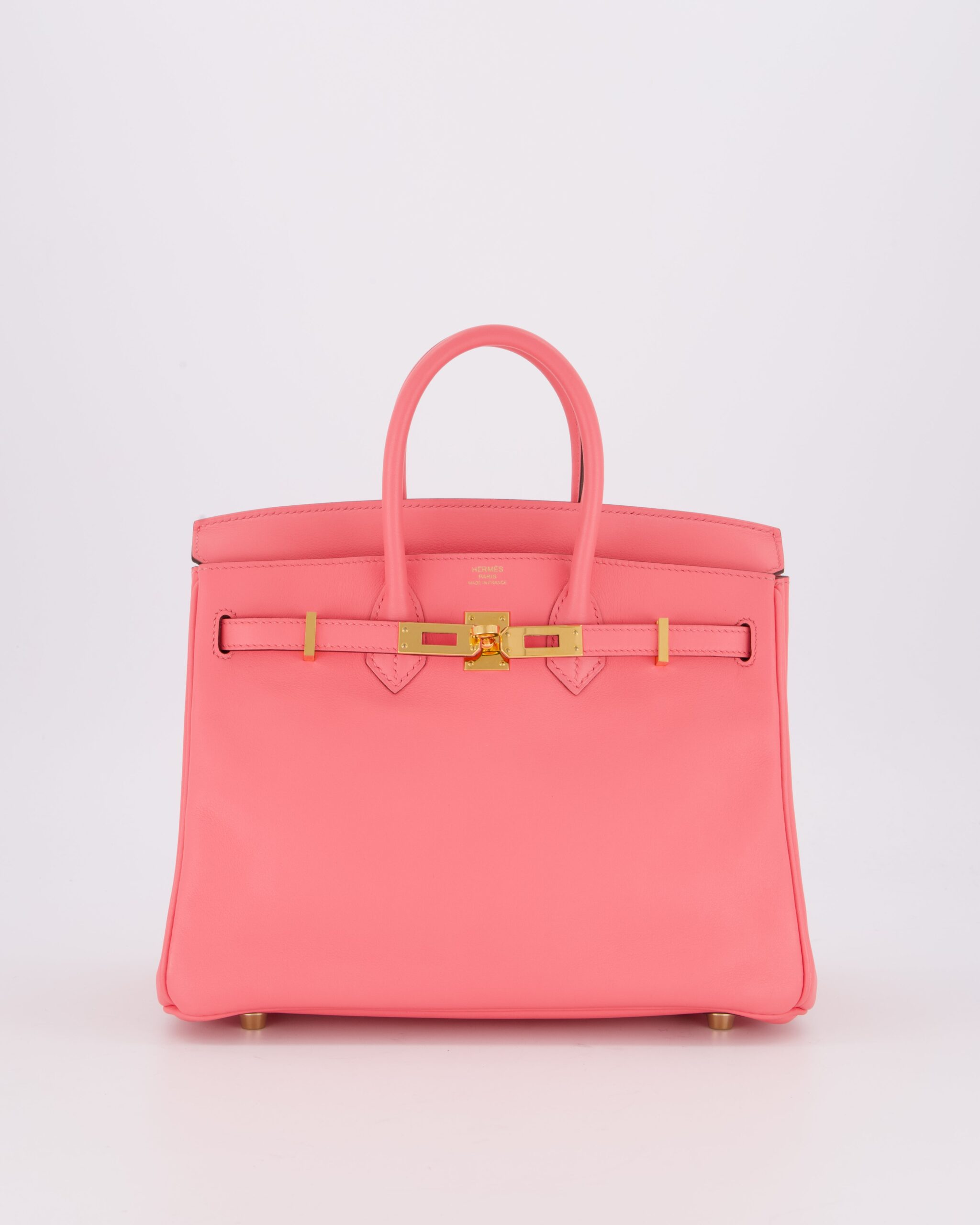 Hermes Birkin 25 Retourne Bag in Rose D’Été Swift Leather with Gold Hardware