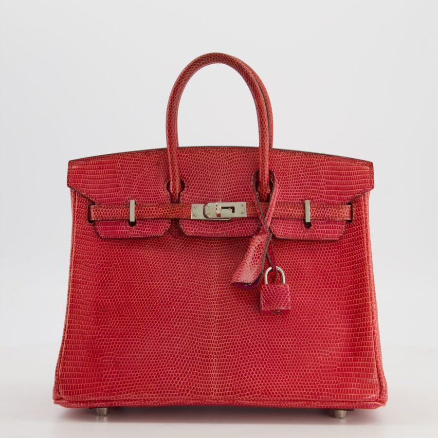 *HOT* Hermes Birkin 25 Verso Retourne سلة التسوق in Bougainvillea Lizard Niloticus Leather, Rose Shocking Interior with Palladium Hardware | Studio Nafay