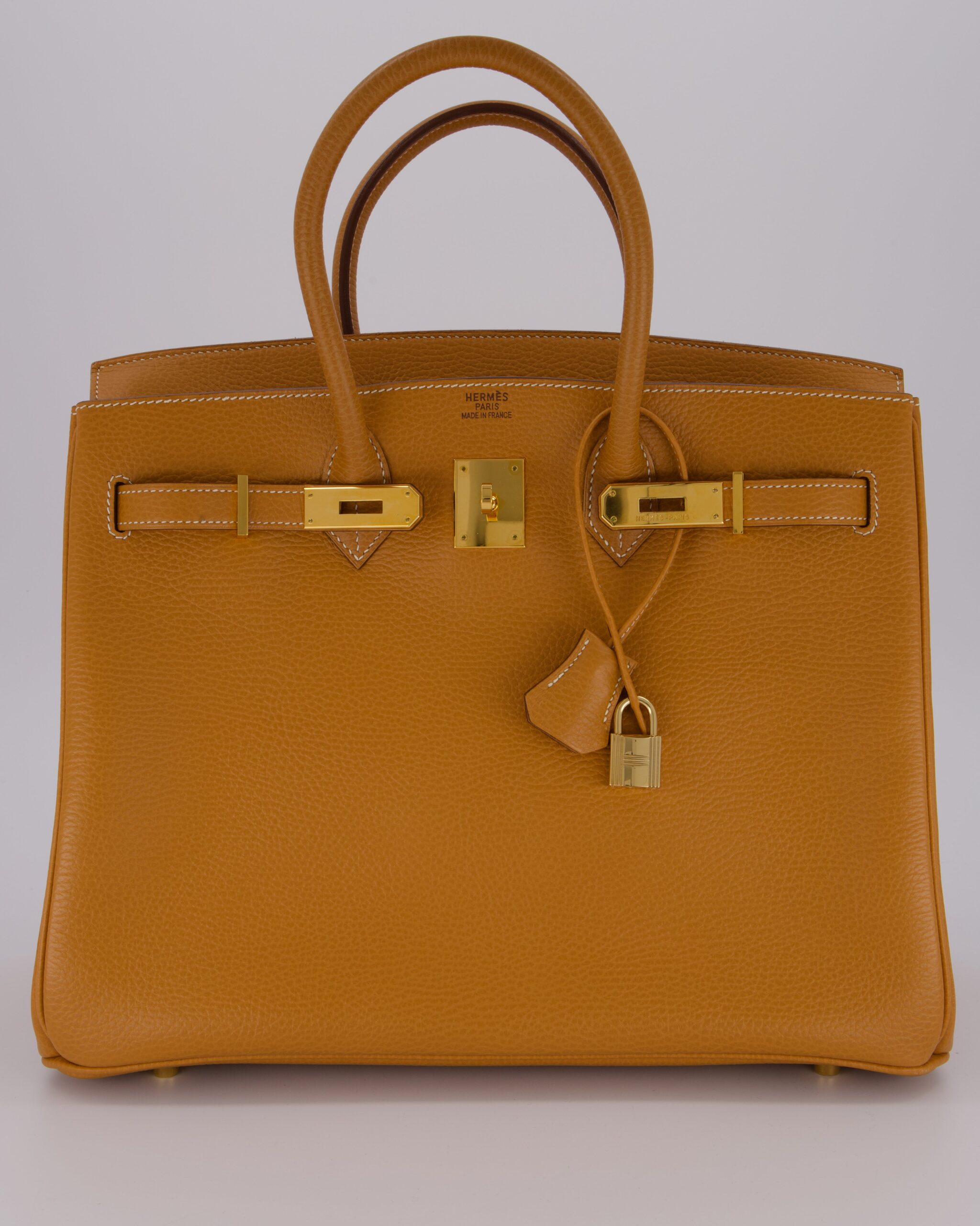 *VERY RARE* Hermes Birkin 35 Retourne Borsa a mano in pelle Naturel Ardennes con Hardware in oro