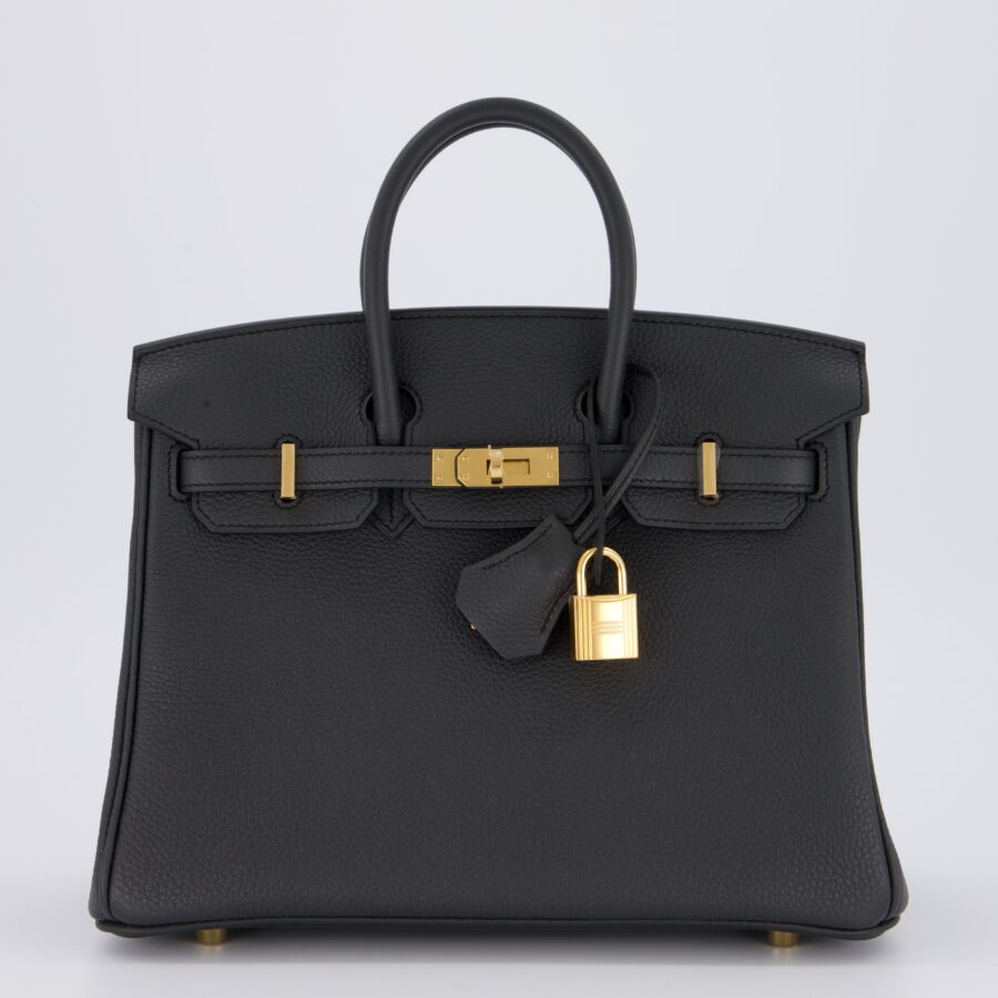 *HOT* Hermes Birkin 25 Retourne سلة التسوق in Plomb Togo Leather with Gold Hardware | Studio Nafay