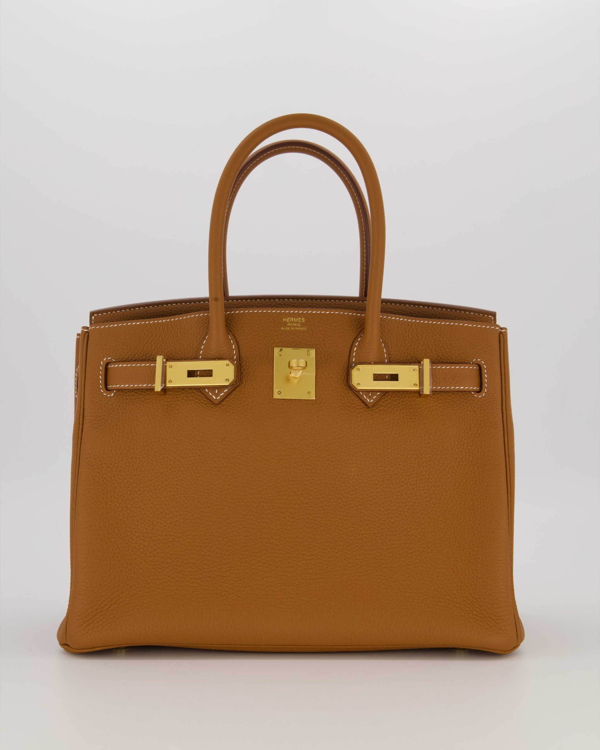 *RARE* Hermes Birkin 30 Retourne Bag in Gold Togo Leather With Gold Hardware