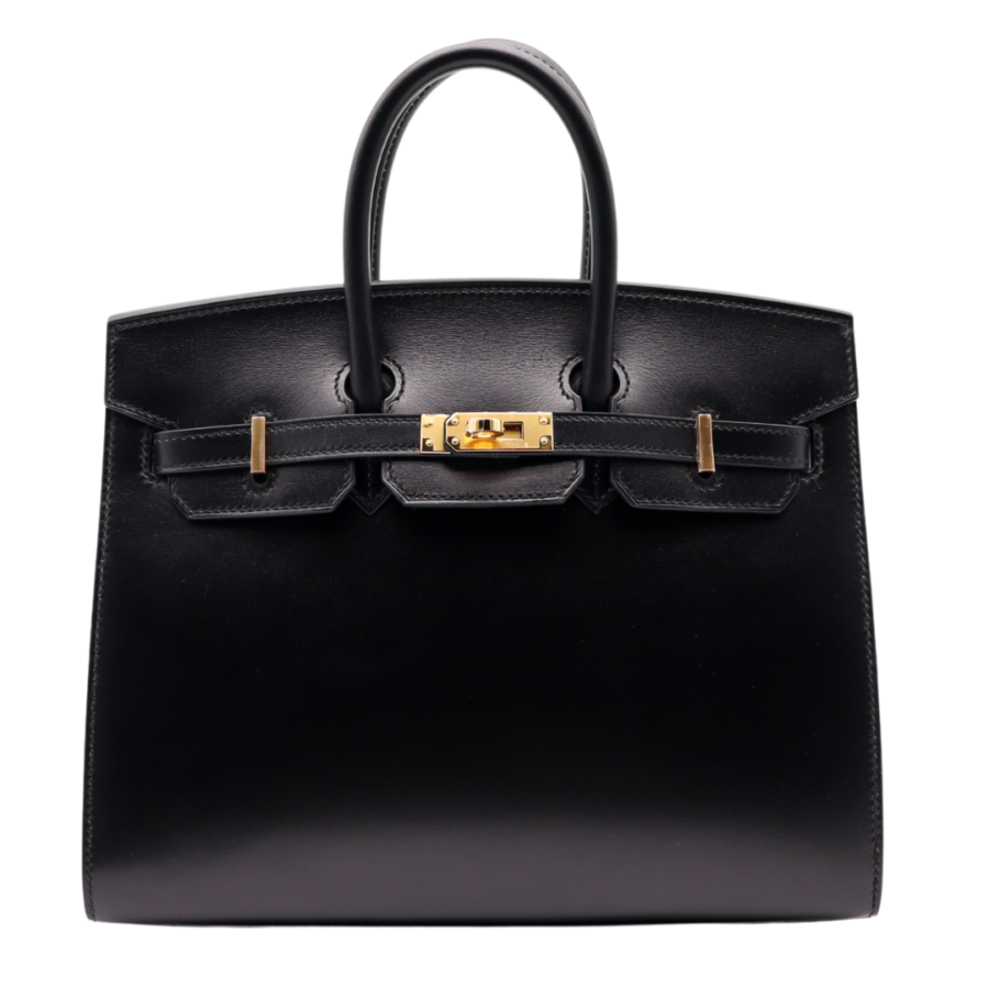 Hermes25cm Birkin Sellier Black Box Calf Leather Gold Hardware | Studio Nafay