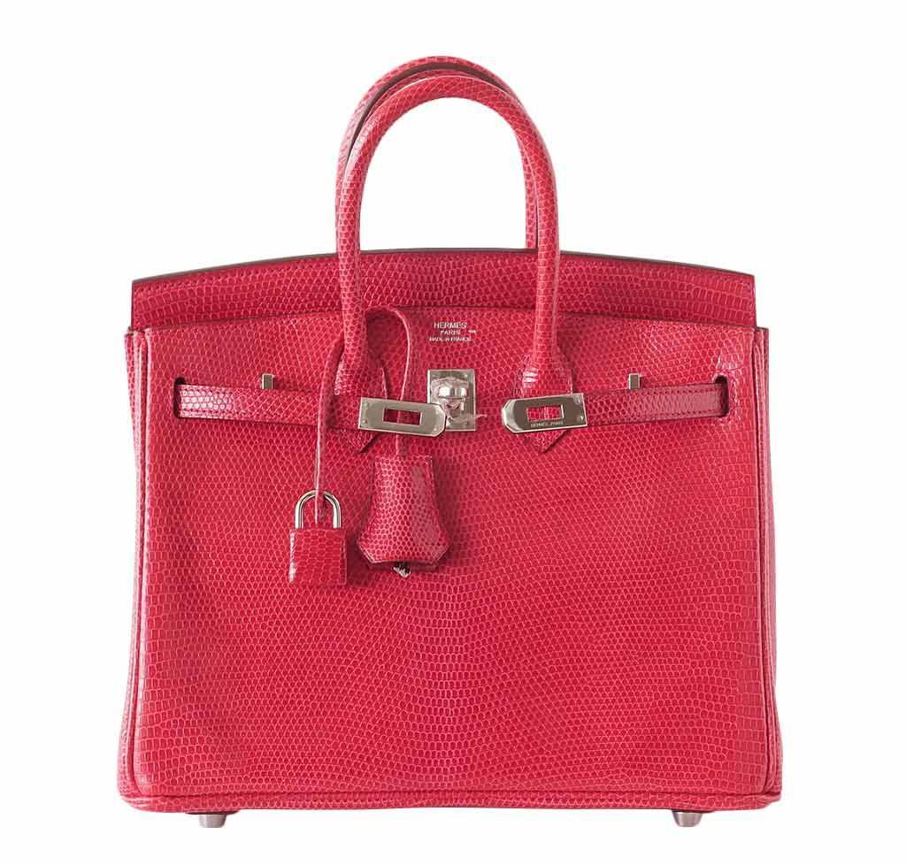 HermesBirkin 25 Rouge Exotic Lizard Bag - Product Image 2