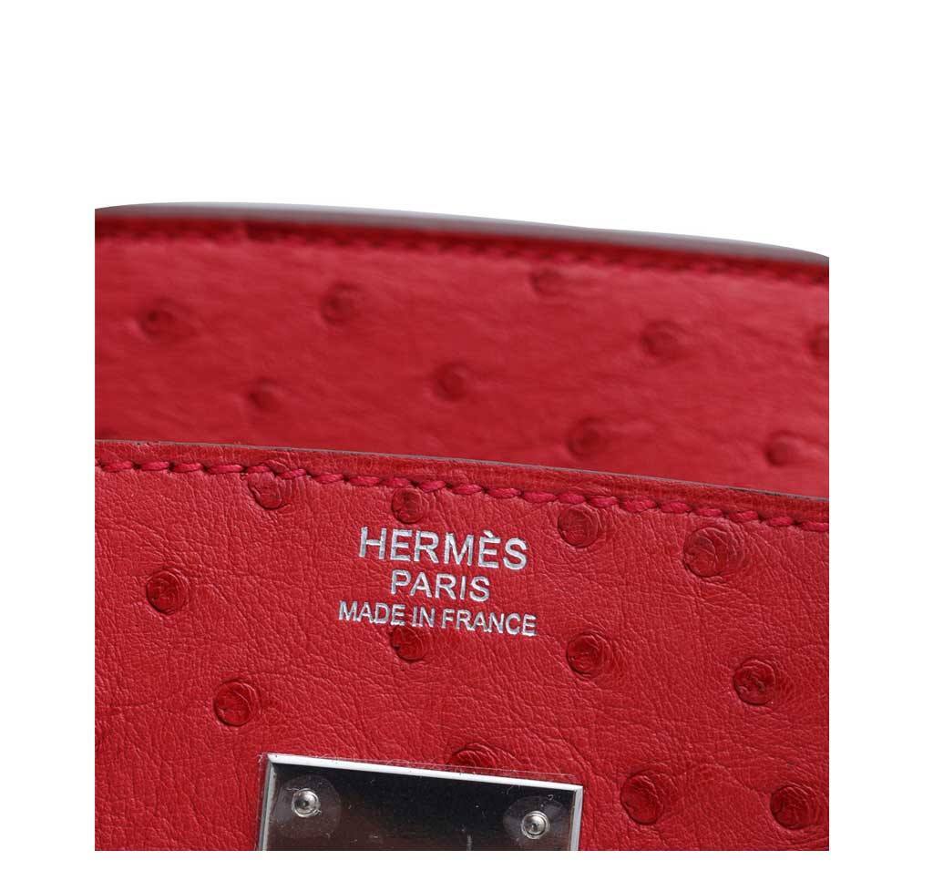 HermesBirkin 30 Ostrich Bougainvillea Bolso