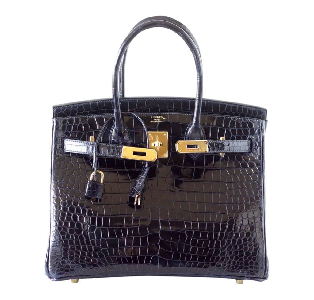 HermesBirkin 30 Bleu Marine Porosus Crocodile Bag - Product Image 2
