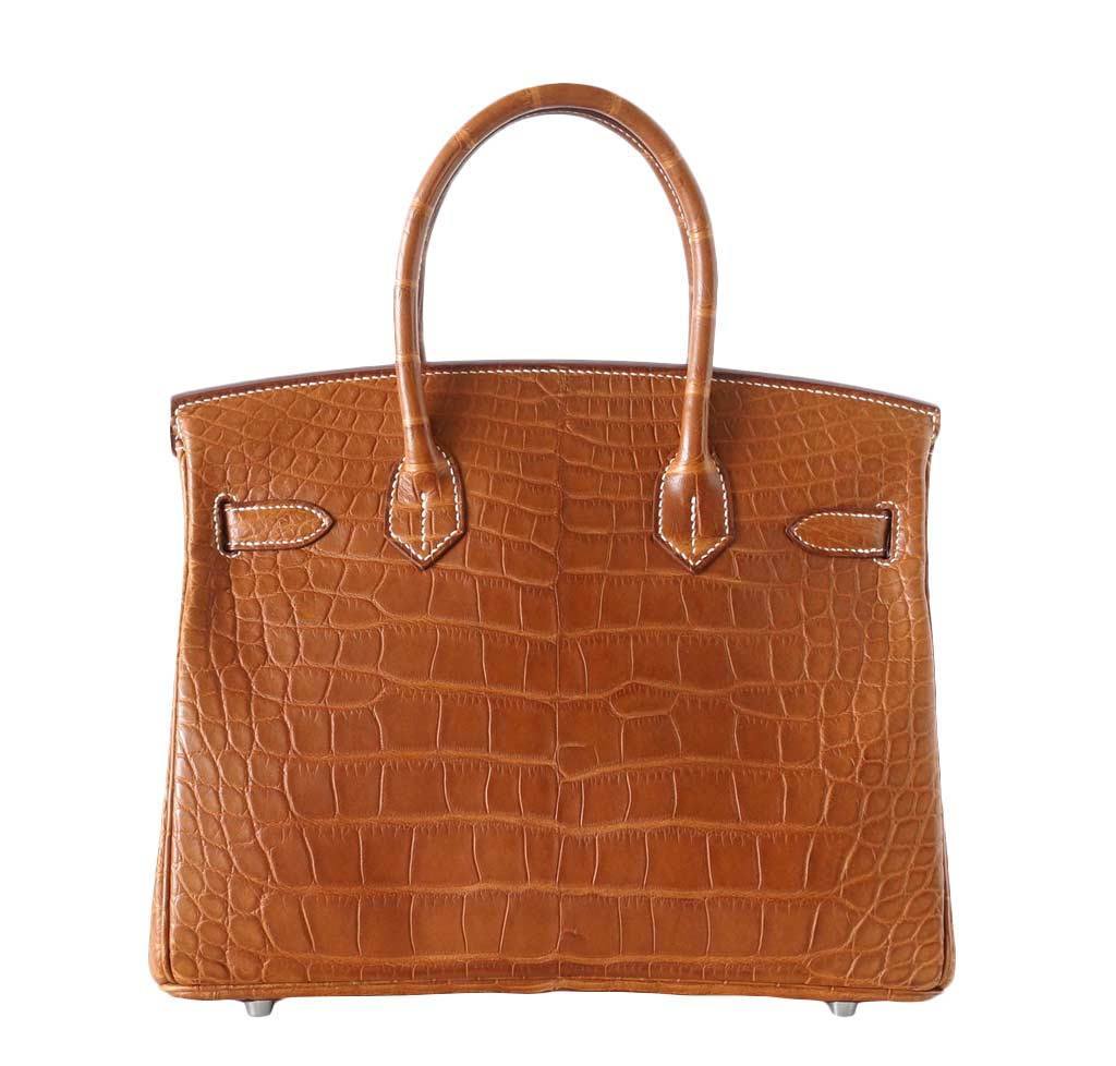HermesBirkin 30 Alligator Fauve Barenia Bag - Product Image 2