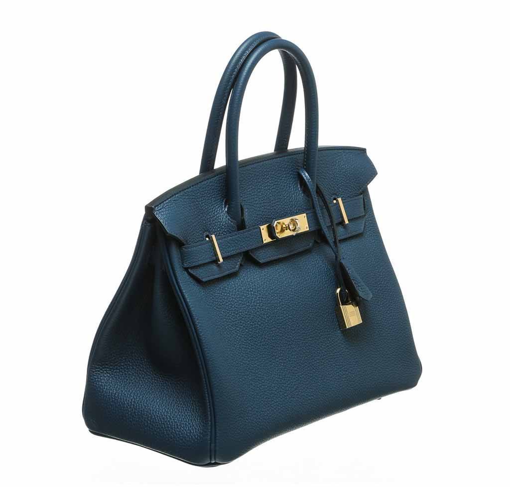 HermesBirkin 30 Bleu Prusse Togo Bag - Product Image 2