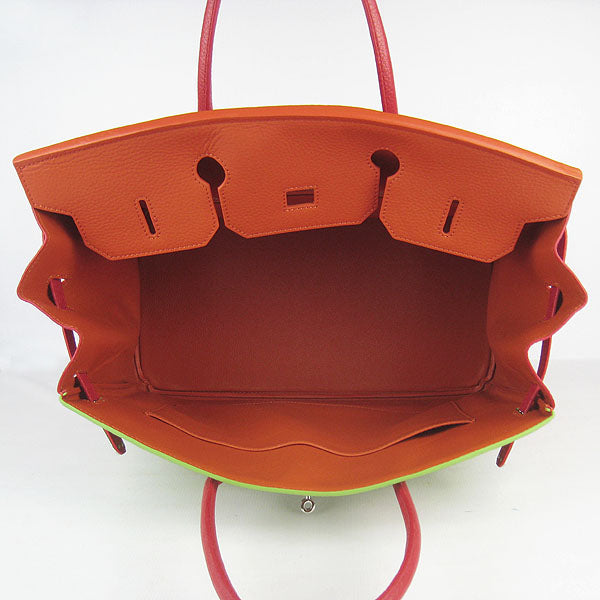 Hermes Birkin 35cm Togo Leather Handbags 6099 Red/ Orange/ Green S | Studio Nafay
