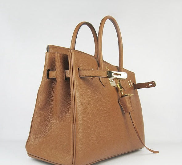 Hermes Birkin 35cm Togo Leather Handbags Light Coffee Golden | Studio Nafay