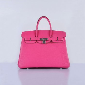 Hermes Birkin 35cm Togo Leather Handbags Rose Silver | Studio Nafay