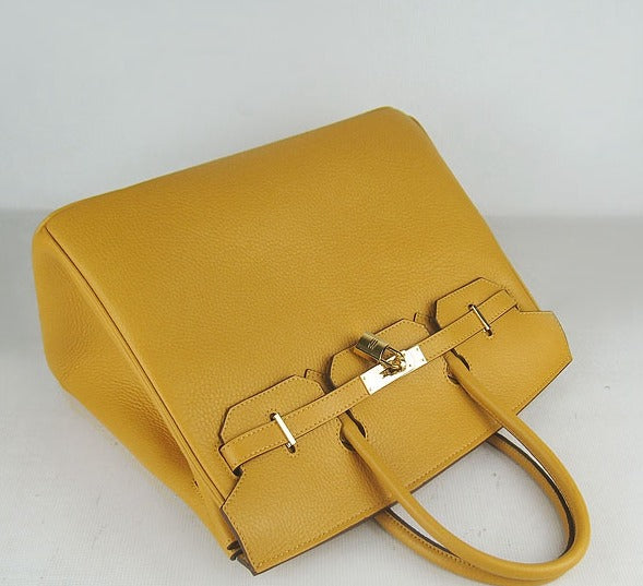 Hermes Birkin 35cm Togo Leather Handbags Yellow Golden | Studio Nafay