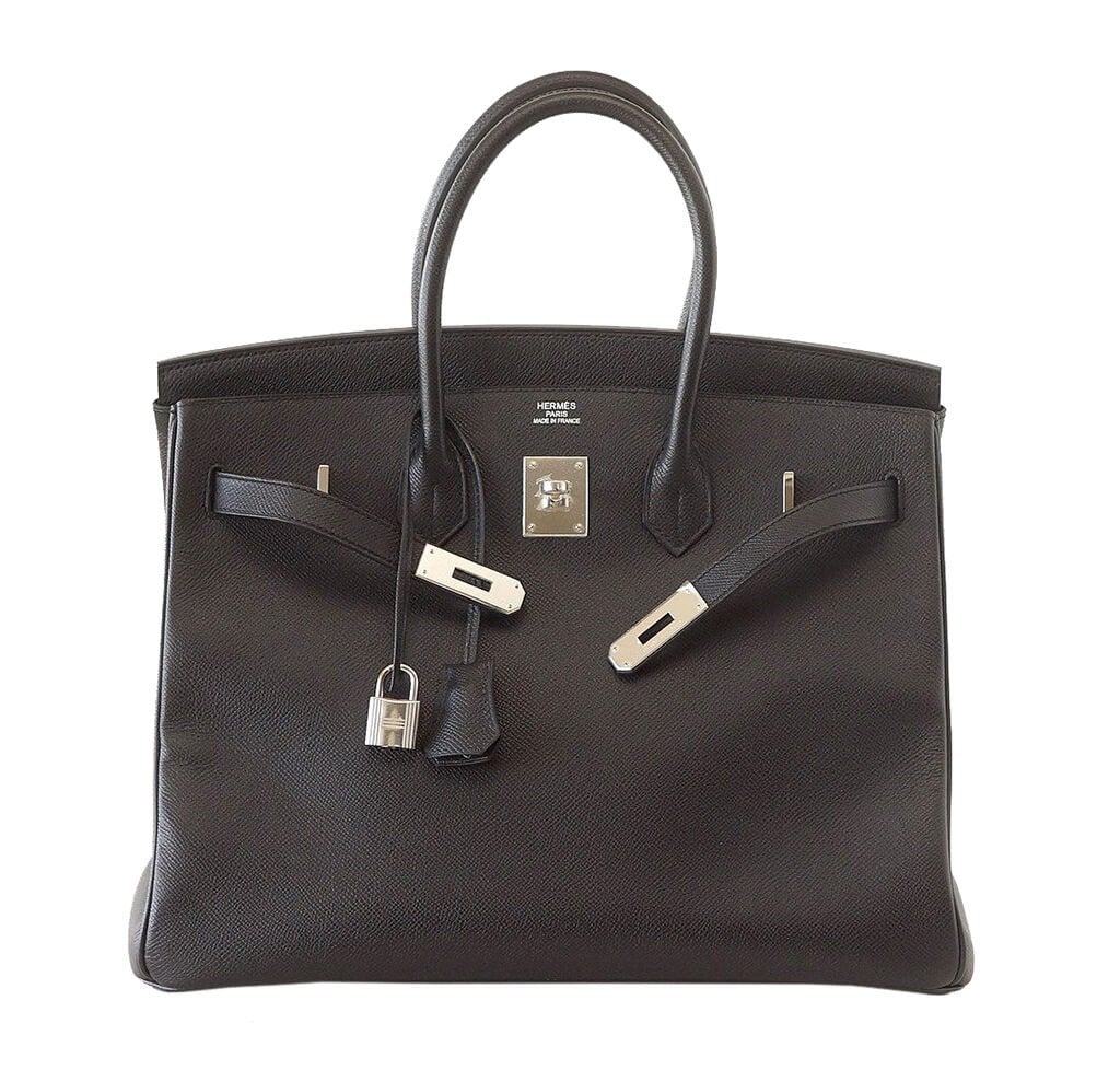 HermesBirkin 35 Bolso de mano Black Epsom PHW