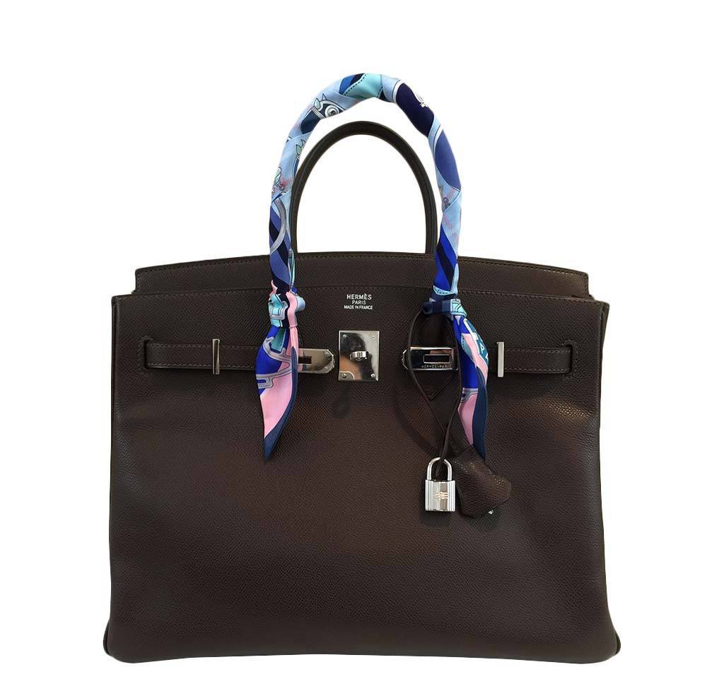 HermesBirkin 35 Cacao Bag PHW - Product Image 2