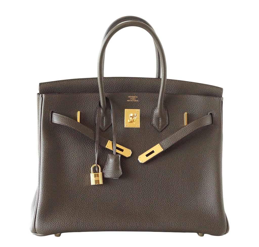 HermesBirkin 35 Vert Bronze Bag - صورة المنتج 2