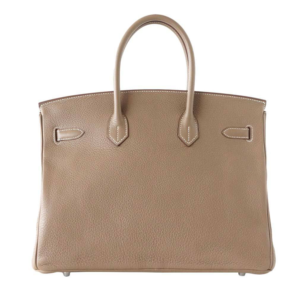 HermesBirkin 35 Etoupe Clemence Bag PHW - Product Image 2