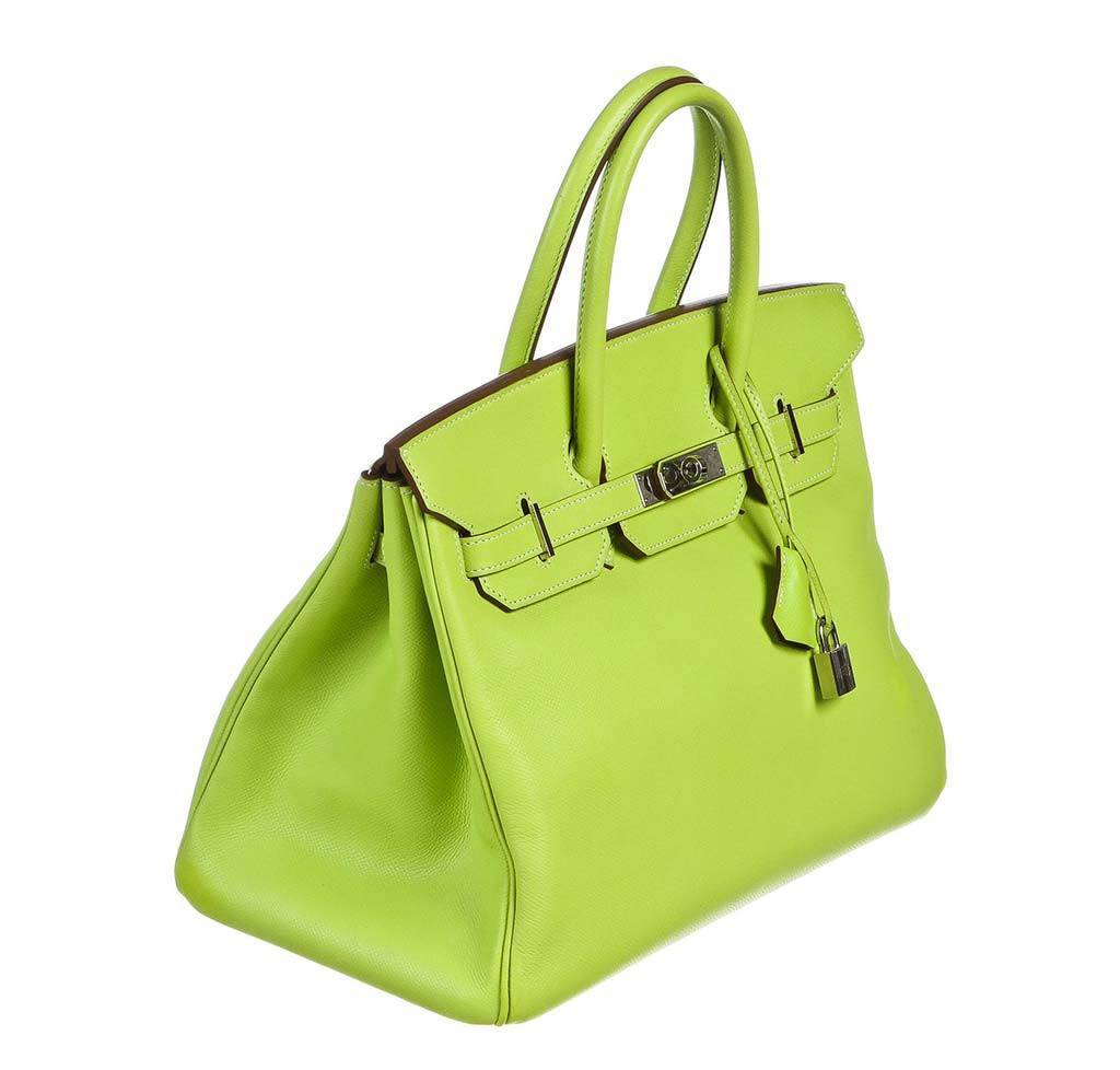 HermesBirkin 35 Kiwi Lichen Candy Collection Bag - Product Image 2