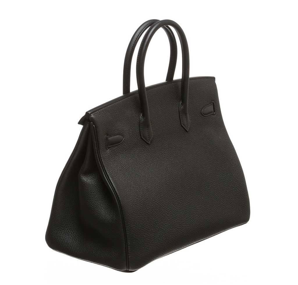 HermesBirkin 35 Noir Bag Togo GHW - Product Image 2