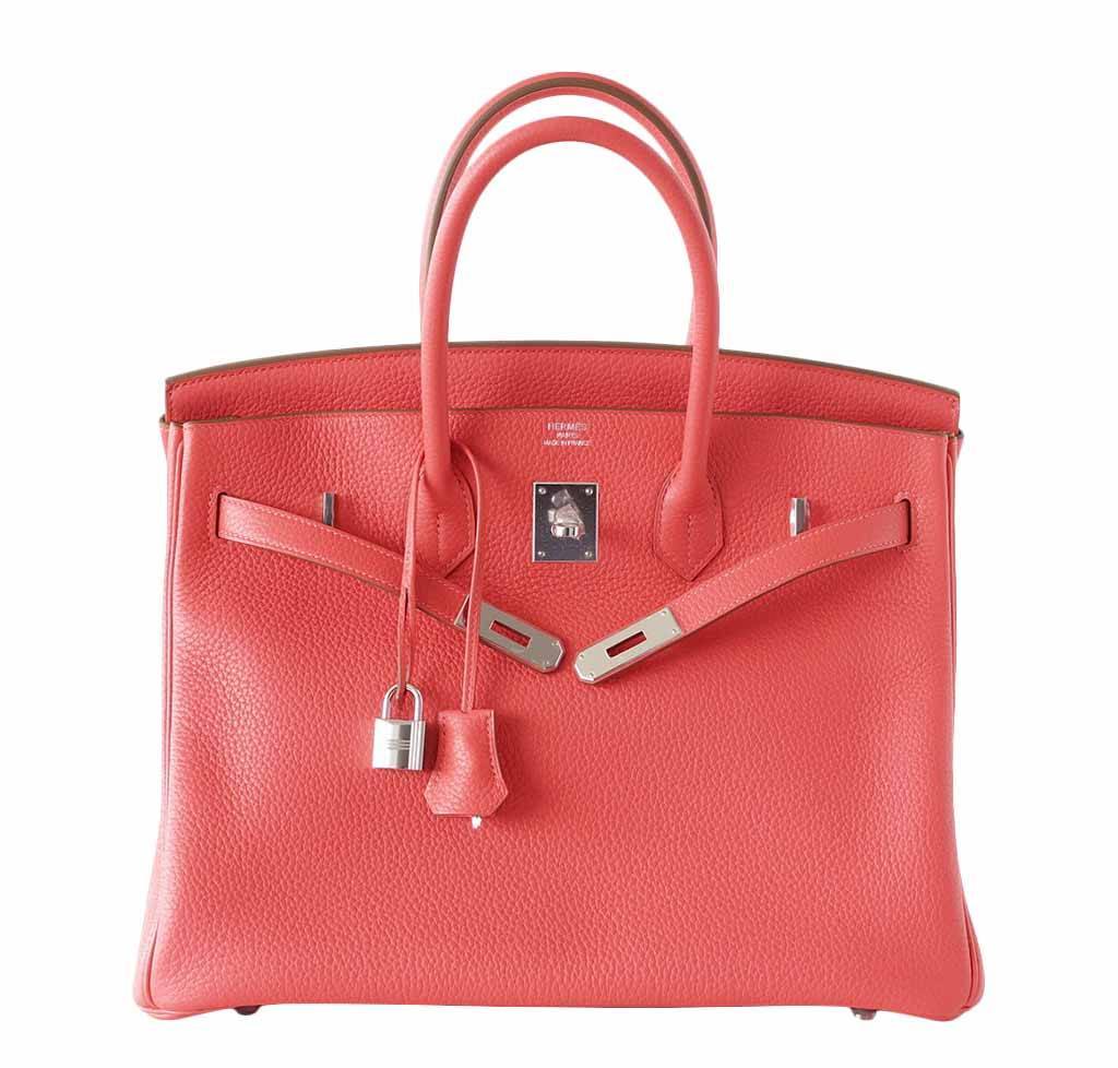 HermesBirkin 35 Rose Jaipur Bag Clemence PHW - Product Image 2
