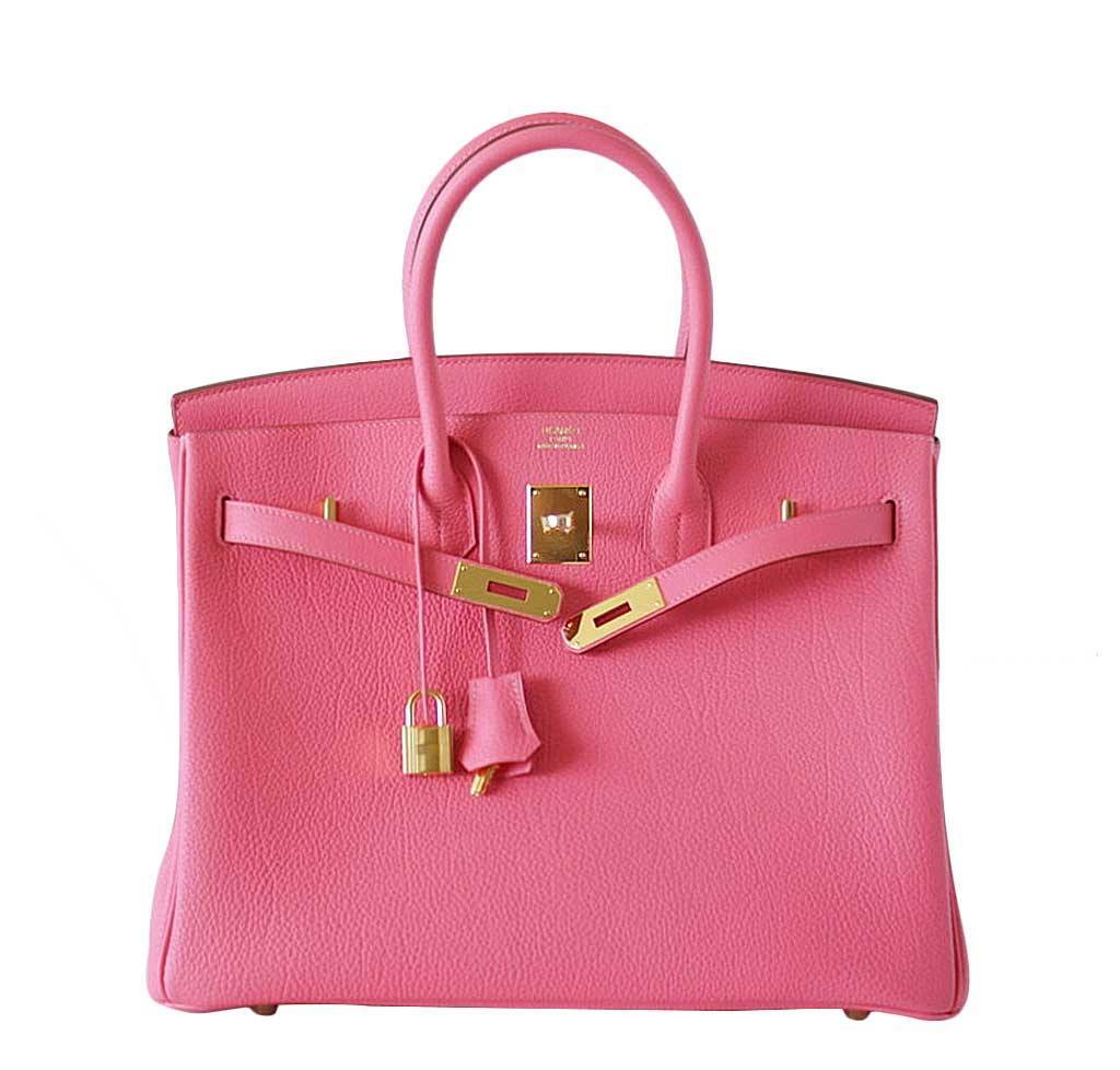 HermesBirkin 35 Rose Lipstick Bag GHW - Product Image 2